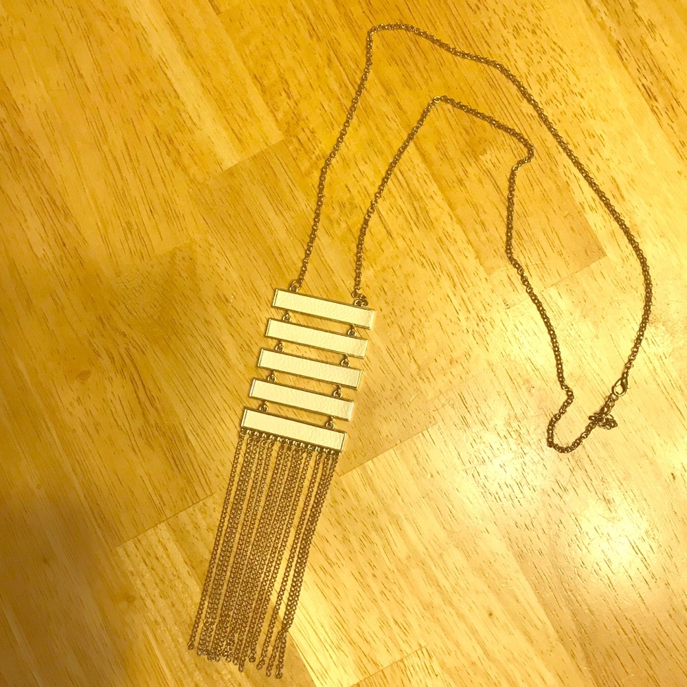 Long gold chunky necklace